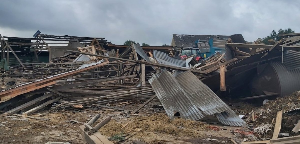 [Vidéos] Juvigné. La tornade a détruit une exploitation agricole : "Tout est parti comme un château de cartes"