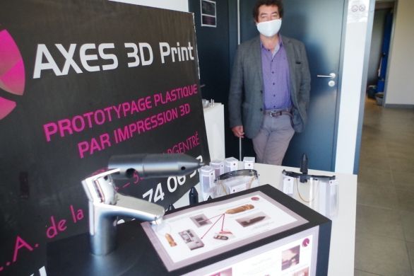 Argentré. Argentré : Axes 3D Print innove avec deux produits "anti-Covid"