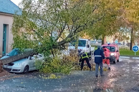 Tempête Ciaran en Mayenne. 46 interventions cette nuit et "de plus en plus d'appels" avec la levée du jour