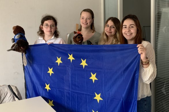 Maison de l'Europe. Sarah, Irem, Josefina et Melita sont les nouvelles volontaires du Corps européen de solidarité
