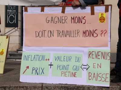 Comme au printemps dernier, les manifestants demandent une hausse des salaires pour faire face à l'inflation.