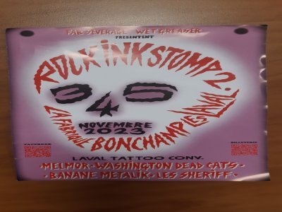Bonchamp Rock Ink Stomp 2 affiche novembre 2023 - Fred Martin
