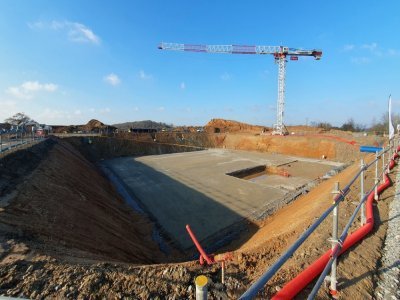 Le chantier est dans sa phase de terrassement, au lieu-dit la Biochère à Changé. - Thomas Blond