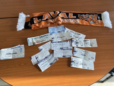 Une belle collection de tickets de match de Coupe de France. Le premier remonte d'un déplacement à La Suze en 2011. - Lancelot Dartigeas