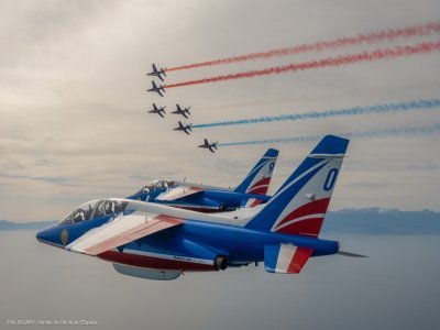 La patrouille de France offrira une prestation complète, dimanche 22 septembre, à l'occasion du Laval Aéro Show. - M.JOUARY / Armee de l'Air Et de - M.JOUARY / Armee de l'Air Et de l'Espace