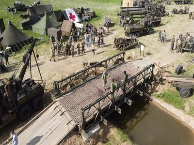 Un pont Bailey sera monté vendredi tout au long de la journée. - Mayenne WW2