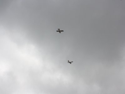 L'autre surprise du week-end : Mayenne WW2 a offert en spectacle deux avions d'époque. - Ludovic Gobert