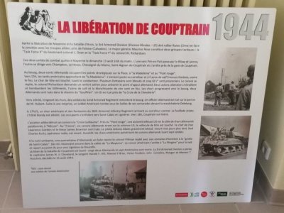 Panneau commémoratif sur les faits de la Résistance en nord-Mayenne. - Mairie de Couptrain