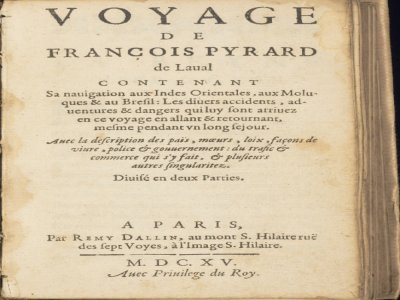 Étonnante épopée que celle de ce marchand de voile lavallois François Pyrard : ce ne sont finalement pas les voiles qui feront la fortune du héros mayennais mais bien la rédaction d'un livre qui aidera les marins des siècles suivants. - Hervé Gérolami