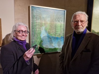 Véronique Biard et Bernard Van der Schaegh, parfumeurs angevins, ont créé un parfum inspiré de La Rêveuse de Jacqueline Benoît dans le cadre de l'exposition multisensorielle Aube d'un Eden. - Fred Martin