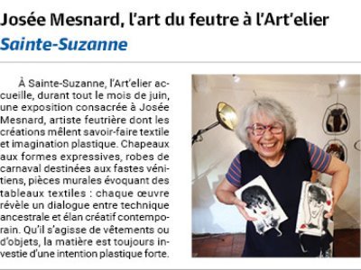 A Sainte-Suzanne, l'Art'elier accueille, durant tout le mois de juin 2025, une exposition consacrée à Josée Mesnard. - Emilie Deletang