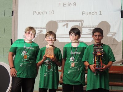 Le collège Paul-Langevin d'Evron a remporté la première place lors du prestigieux concours international de robotique Roborave, le 6 juin 2025 à Craon. - jg