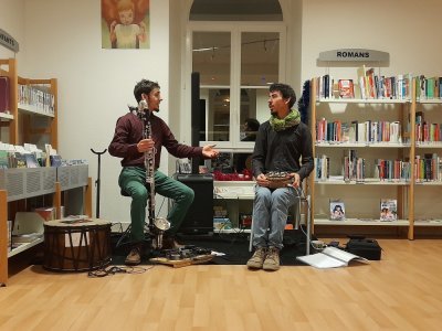 Le Duo d'Aviau avait donné un concert à la médiathèque de Fougerolles-du-Plessis fin 2024. - Médiathèque de Fougerolles-du-Plessis
