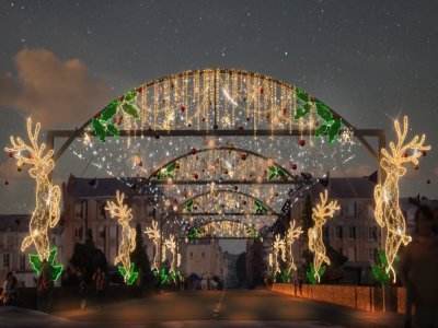 La maquette du pont Aristide-Briand tel qu'il devrait se dévoiler le 29 novembre à 19h. - Ville de Laval - Leblanc