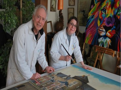 Vanessa et Patrice Catinaud en pleine collaboration. - JL Petit