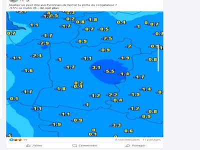 Aucune température positive en Mayenne jeudi 20 novembre, en matinée. - Météo ciel