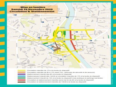 Le plan de circulation samedi 29 novembre. - Ville de Laval
